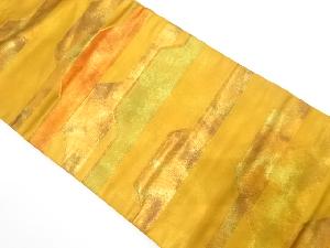 引箔　変わり横段模様織り出し　名古屋帯